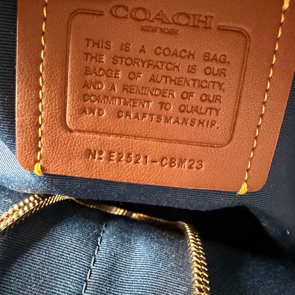 Coach Navy Floral Pattern Backpack - Picture 2 of 2